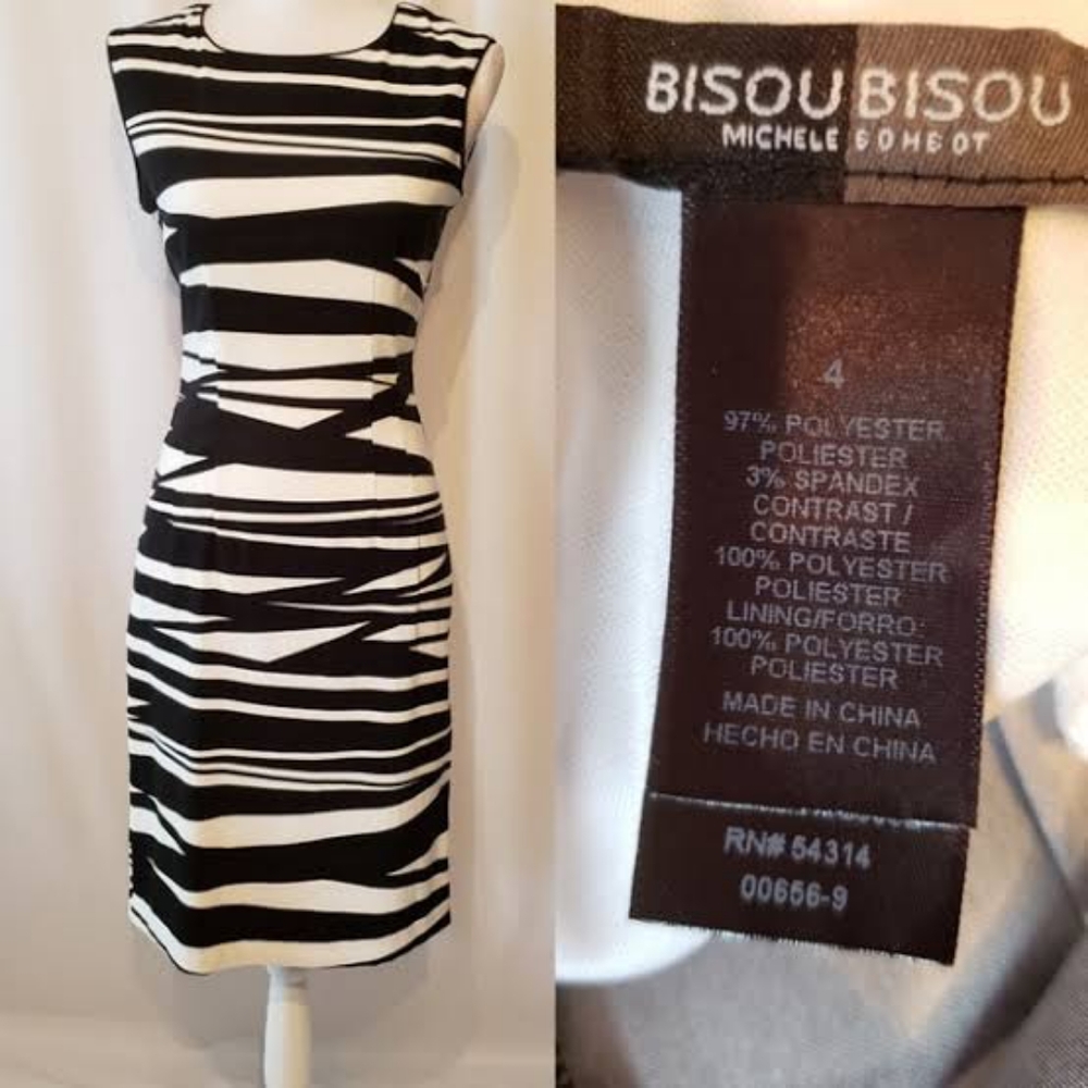 Bisou Bisou Paris Black and White Dress - Picture 4 of 15